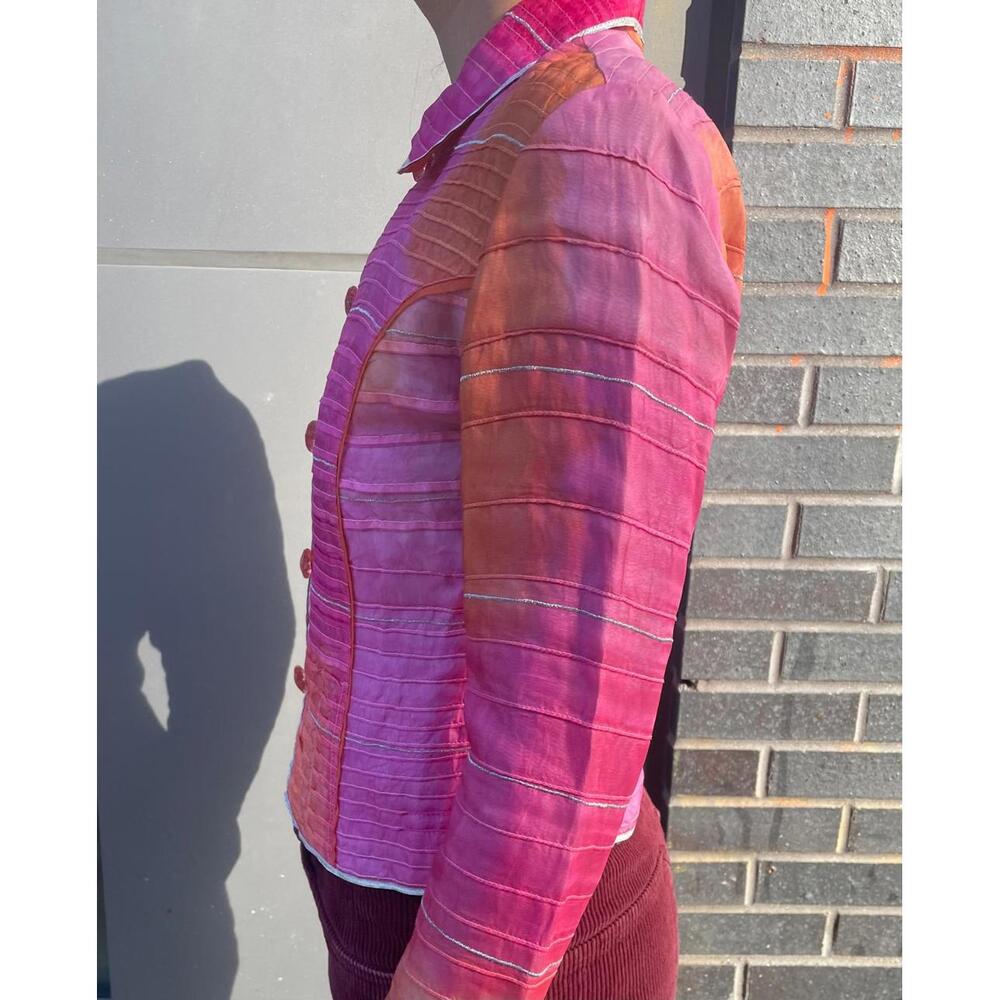 Anage Silk Ruffle Buton Up - Picture 4 of 5